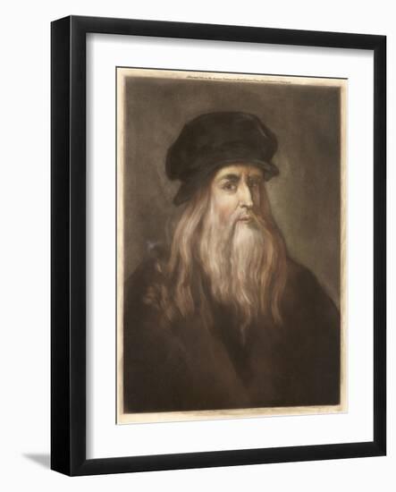 Leonardo Da Vinci Italian Painter Sculptor Architect Engineer and Scientist-null-Framed Art Print