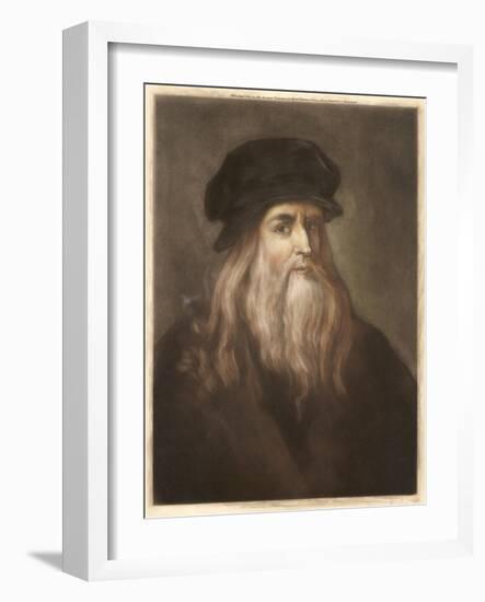 Leonardo Da Vinci Italian Painter Sculptor Architect Engineer and Scientist-null-Framed Art Print