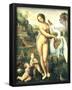 Leonardo Da Vinci (Leda and the Swan) Art Poster Print-null-Framed Poster