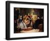 Leonardo Da Vinci Painting the Mona Lisa-Cesare Maccari-Framed Giclee Print