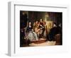 Leonardo Da Vinci Painting the Mona Lisa-Cesare Maccari-Framed Giclee Print