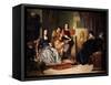Leonardo Da Vinci Painting the Mona Lisa-Cesare Maccari-Framed Stretched Canvas