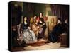 Leonardo Da Vinci Painting the Mona Lisa-Cesare Maccari-Stretched Canvas