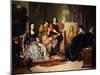 Leonardo Da Vinci Painting the Mona Lisa-Cesare Maccari-Mounted Giclee Print