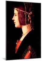 Leonardo Da Vinci Portrait of a Lady Beatrice d'Este Art Print Poster-null-Mounted Poster
