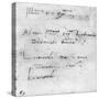 Leonardo Da Vinci's Handwriting-Leonardo da Vinci-Stretched Canvas