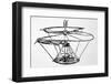 Leonardo Da Vinci Sketch of a Flying Machine-null-Framed Photographic Print