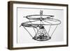 Leonardo Da Vinci Sketch of a Flying Machine-null-Framed Photographic Print