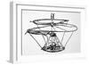 Leonardo Da Vinci Sketch of a Flying Machine-null-Framed Photographic Print