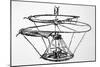 Leonardo Da Vinci Sketch of a Flying Machine-null-Mounted Photographic Print