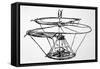 Leonardo Da Vinci Sketch of a Flying Machine-null-Framed Stretched Canvas