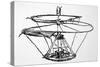 Leonardo Da Vinci Sketch of a Flying Machine-null-Stretched Canvas