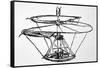 Leonardo Da Vinci Sketch of a Flying Machine-null-Framed Stretched Canvas