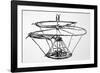 Leonardo Da Vinci Sketch of a Flying Machine-null-Framed Photographic Print