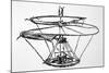 Leonardo Da Vinci Sketch of a Flying Machine-null-Mounted Photographic Print