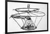 Leonardo Da Vinci Sketch of a Flying Machine-null-Framed Photographic Print