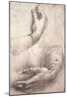 Leonardo da Vinci (Study of women's hands) Art Poster Print-null-Mounted Poster