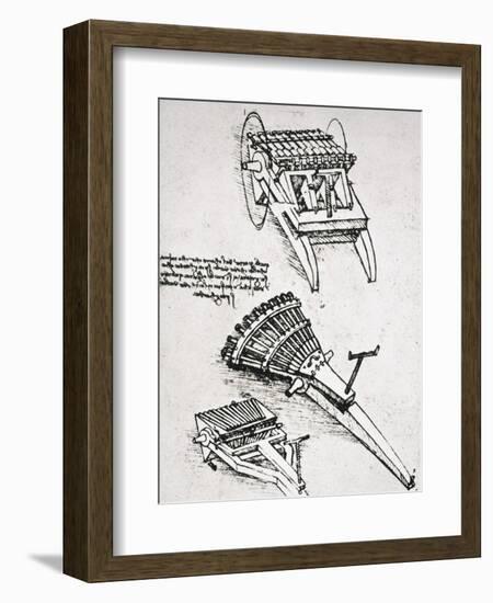 Leonardo: Gun-Leonardo da Vinci-Framed Giclee Print