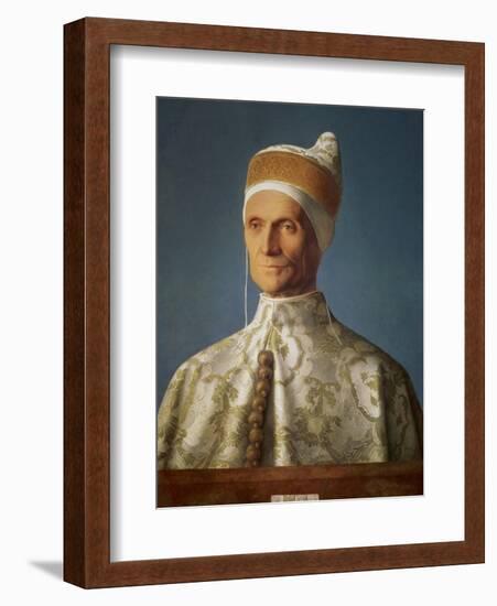 Leonardo Loredan (1436-1521) Doge of Venice from 1501-21, circa 1501-Giovanni Bellini-Framed Giclee Print