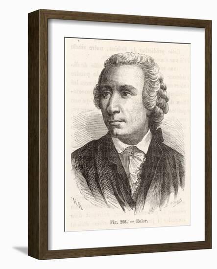 Leonhard Euler Swiss Mathematician-Louis Figuier-Framed Art Print