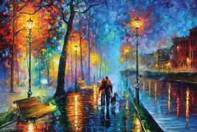 Leonid Afremov- Melody Of The Night-Leonid Afremov-Lamina Framed Poster