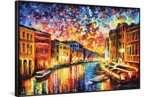 Leonid Afremov - Venice Grand Canal-Leonid Afremov-Framed Poster