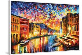 Leonid Afremov - Venice Grand Canal-Leonid Afremov-Framed Poster