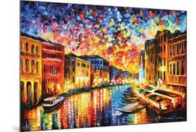 Leonid Afremov - Venice Grand Canal-Leonid Afremov-Mounted Poster