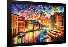 Leonid Afremov - Venice Grand Canal-Leonid Afremov-Framed Poster