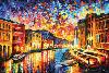 Leonid Afremov - Venice Grand Canal-Leonid Afremov-Lamina Framed Poster