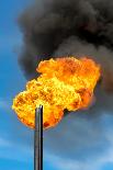 Gas Flaring. Burning of Associated Gas at Oil Production.-Leonid Ikan-Photographic Print