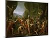 Leonidas at the Thermopylae-Jacques-Louis David-Mounted Giclee Print