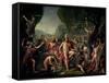 Leonidas at Thermopylae, 480 BC, 1814-Jacques-Louis David-Framed Stretched Canvas