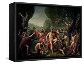 Leonidas at Thermopylae, 480 BC, 1814-Jacques-Louis David-Framed Stretched Canvas