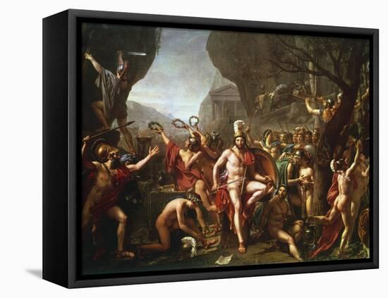 Leonidas at Thermopylae, 5th Century BC-Jacques-Louis David-Framed Stretched Canvas