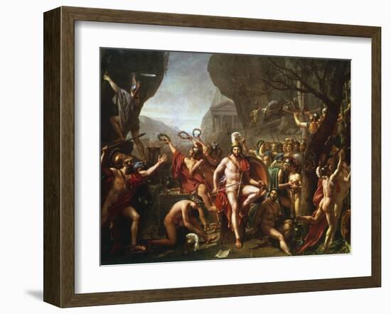 Leonidas at Thermopylae, 5th Century BC-Jacques-Louis David-Framed Giclee Print