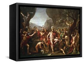 Leonidas at Thermopylae, 5th Century BC-Jacques-Louis David-Framed Stretched Canvas