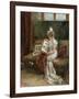 Leonie Garrido Looking at an Album of Prints-Eduardo-leon Garrido-Framed Giclee Print