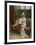 Leonie Garrido Looking at an Album of Prints-Eduardo-leon Garrido-Framed Giclee Print