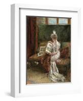 Leonie Garrido Looking at an Album of Prints-Eduardo-leon Garrido-Framed Giclee Print