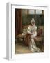 Leonie Garrido Looking at an Album of Prints-Eduardo-leon Garrido-Framed Giclee Print