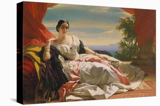 Leonilla Princess to Sayn-Wittgenstein-Sayn, 1843-Franz Xaver Winterhalter-Stretched Canvas