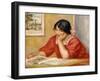 Leontine Reading (Leontine Lisant). 1909-Pierre-Auguste Renoir-Framed Giclee Print