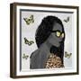 Leopard And Butterfly Fashion 3-Marcus Prime-Framed Art Print