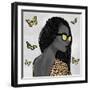 Leopard And Butterfly Fashion 3-Marcus Prime-Framed Art Print