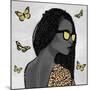 Leopard And Butterfly Fashion 3-Marcus Prime-Mounted Art Print