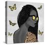 Leopard And Butterfly Fashion 3-Marcus Prime-Stretched Canvas