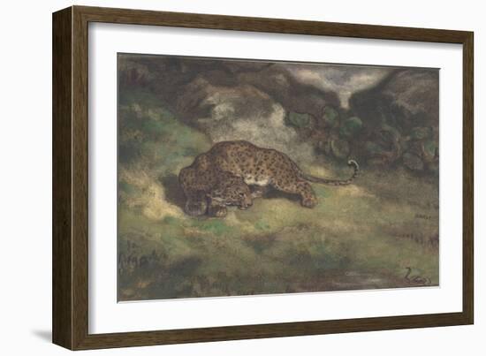 Leopard and Serpent, 1810–75-Antoine Louis Barye-Framed Giclee Print