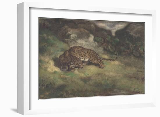 Leopard and Serpent, 1810–75-Antoine Louis Barye-Framed Giclee Print