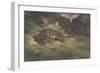 Leopard and Serpent, 1810–75-Antoine Louis Barye-Framed Giclee Print